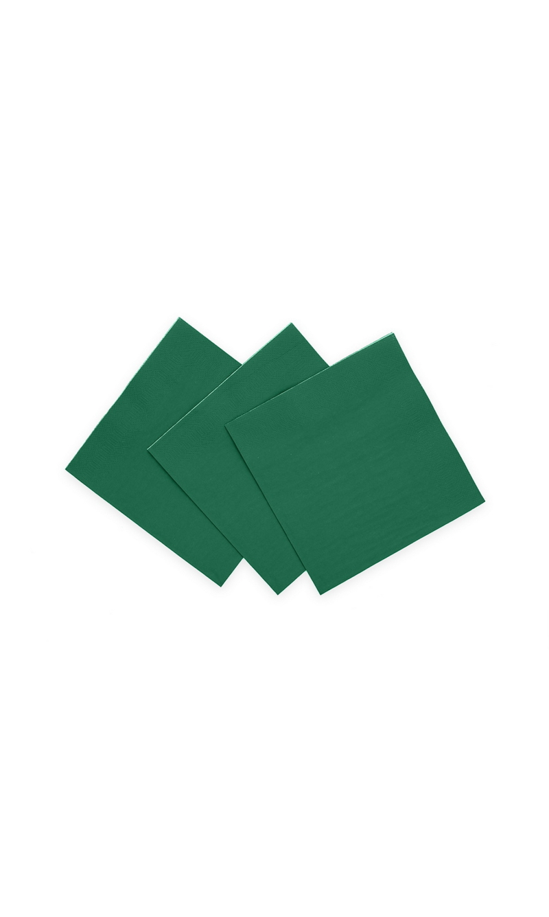 Napkins Cocktail Party 3-Ply 24x24cm 20pcs - Dark green