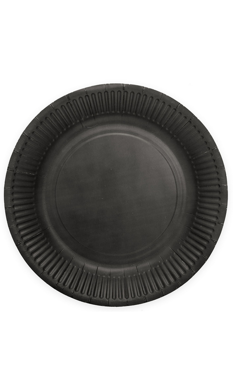 Party Paper Plates 23cm 8pcs - Black