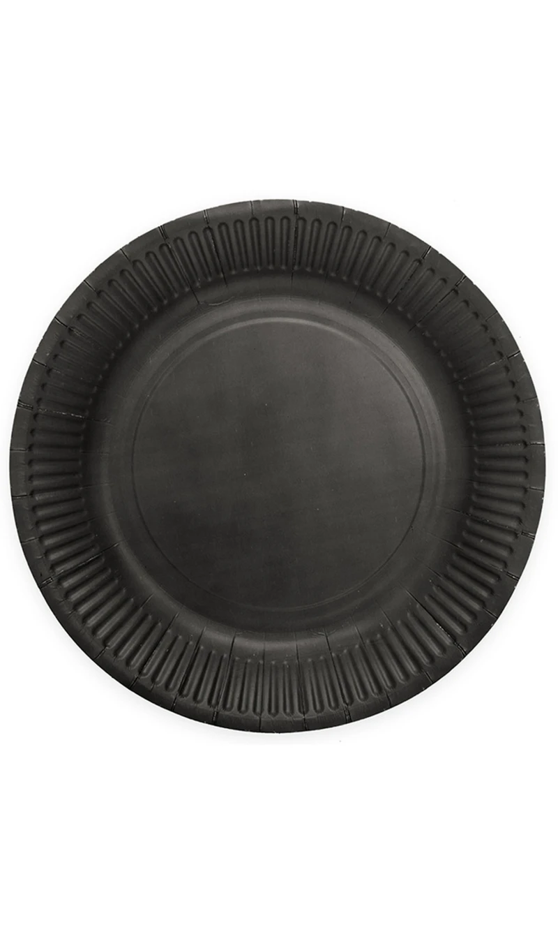 Party Paper Plates 23cm 8pcs - Black