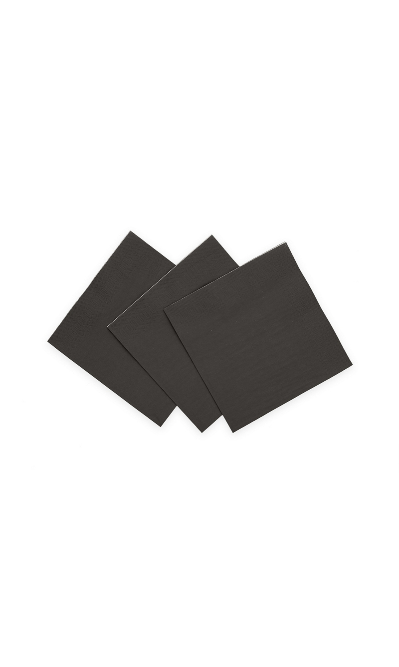Napkins Cocktail Party 3-Ply 24x24cm 20pcs - Black