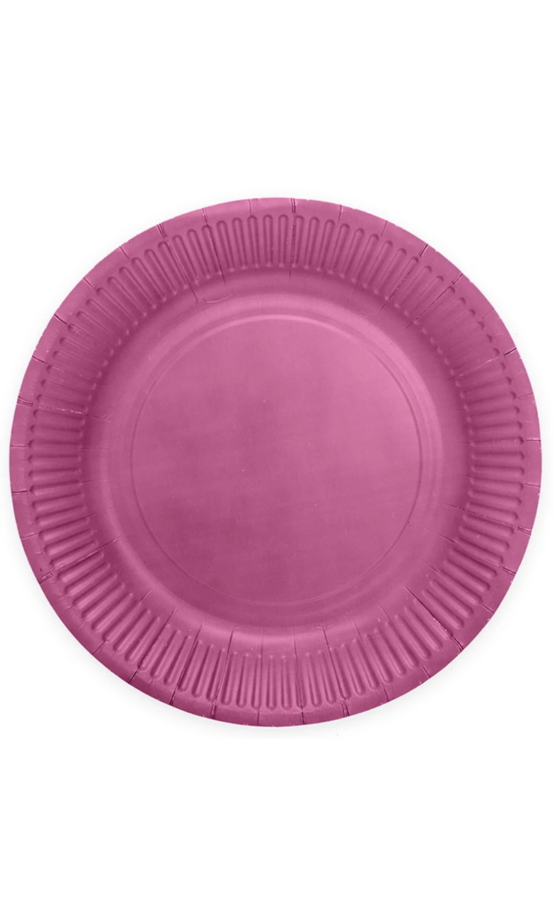 Party Paper Plates 23cm 8pcs - Purple