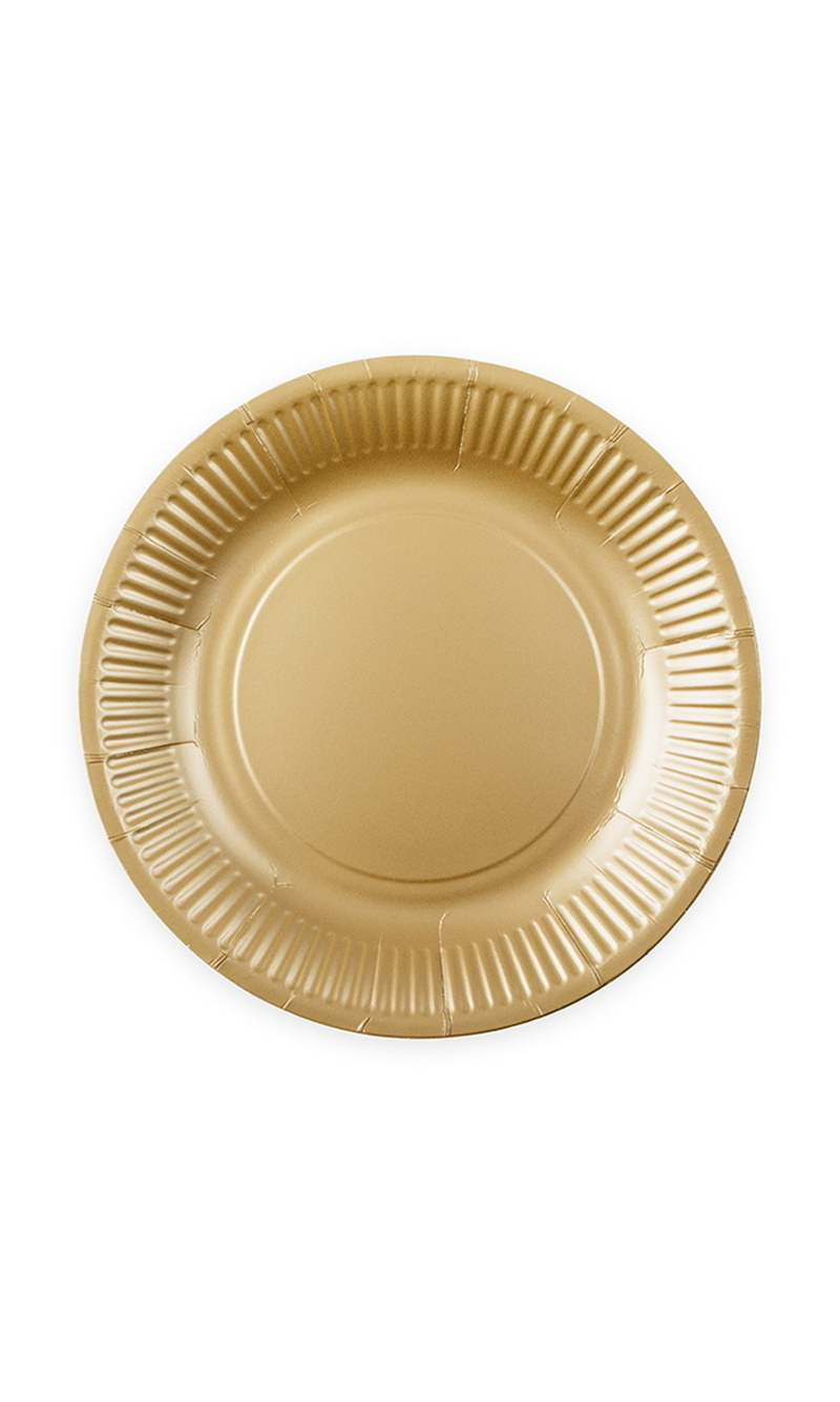 Party Paper Plates 18cm 8pcs - Champagne