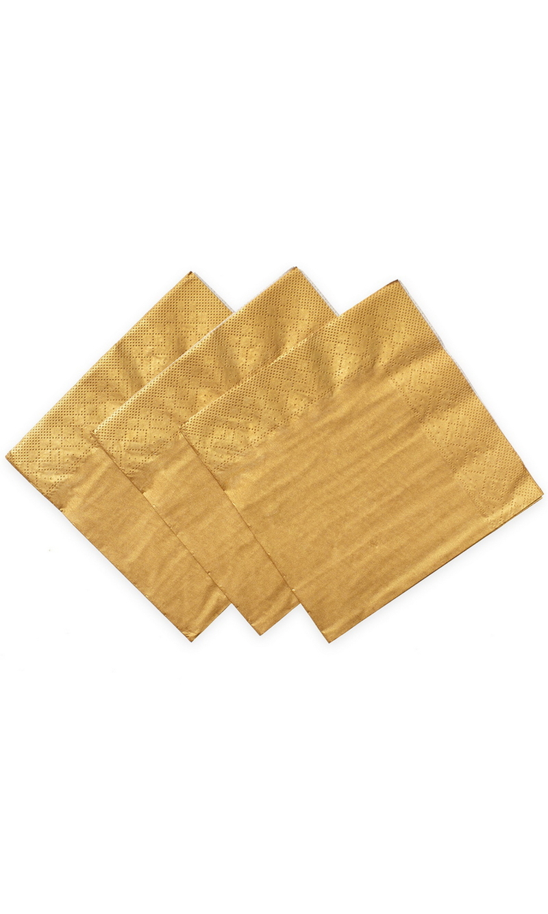 Napkins Luncheon Party 3-Ply 33x33cm 20pcs - Gold