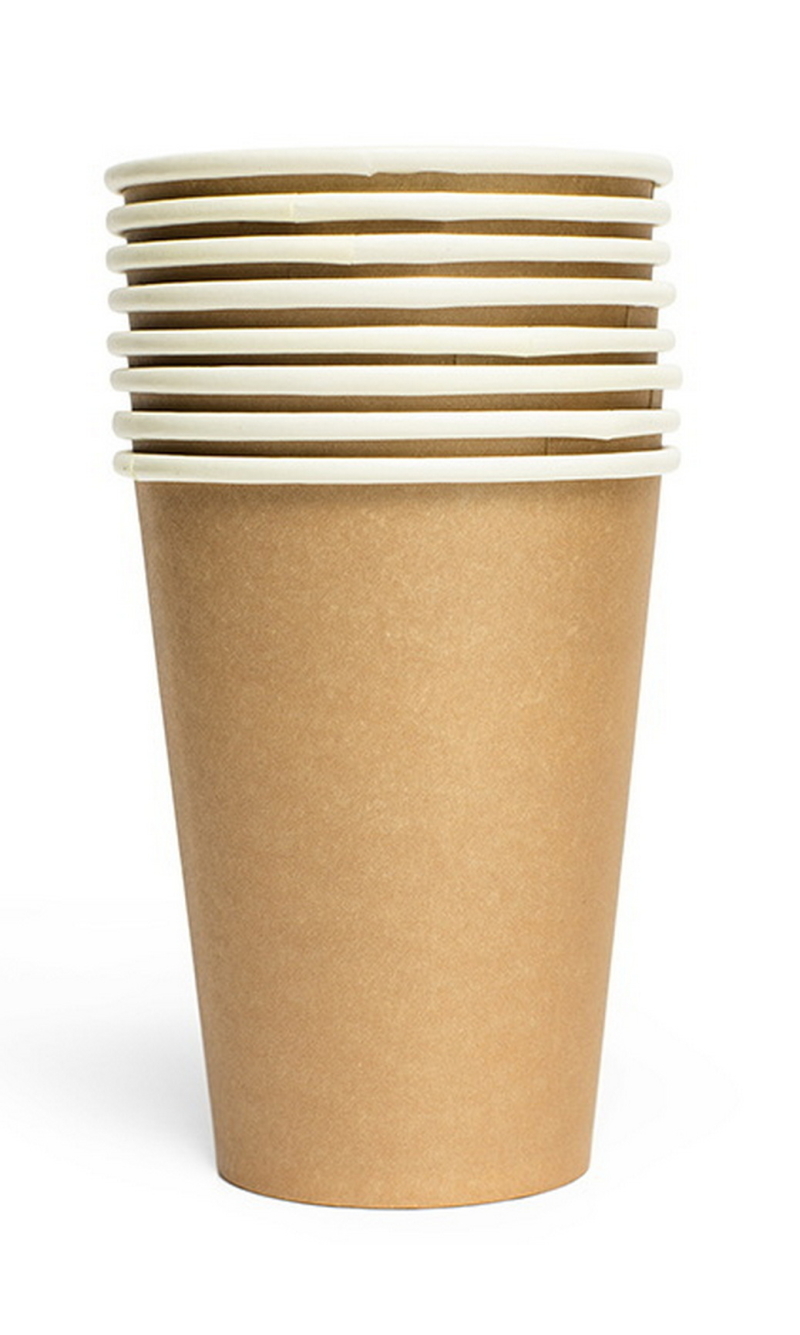 Party Paper Cups 210ml 8pcs - Champagne