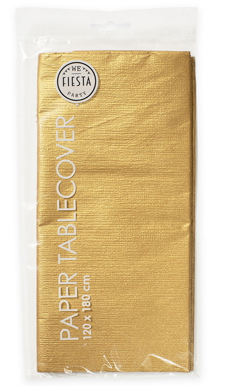 Party Paper Tablecover 120x180cm - Gold