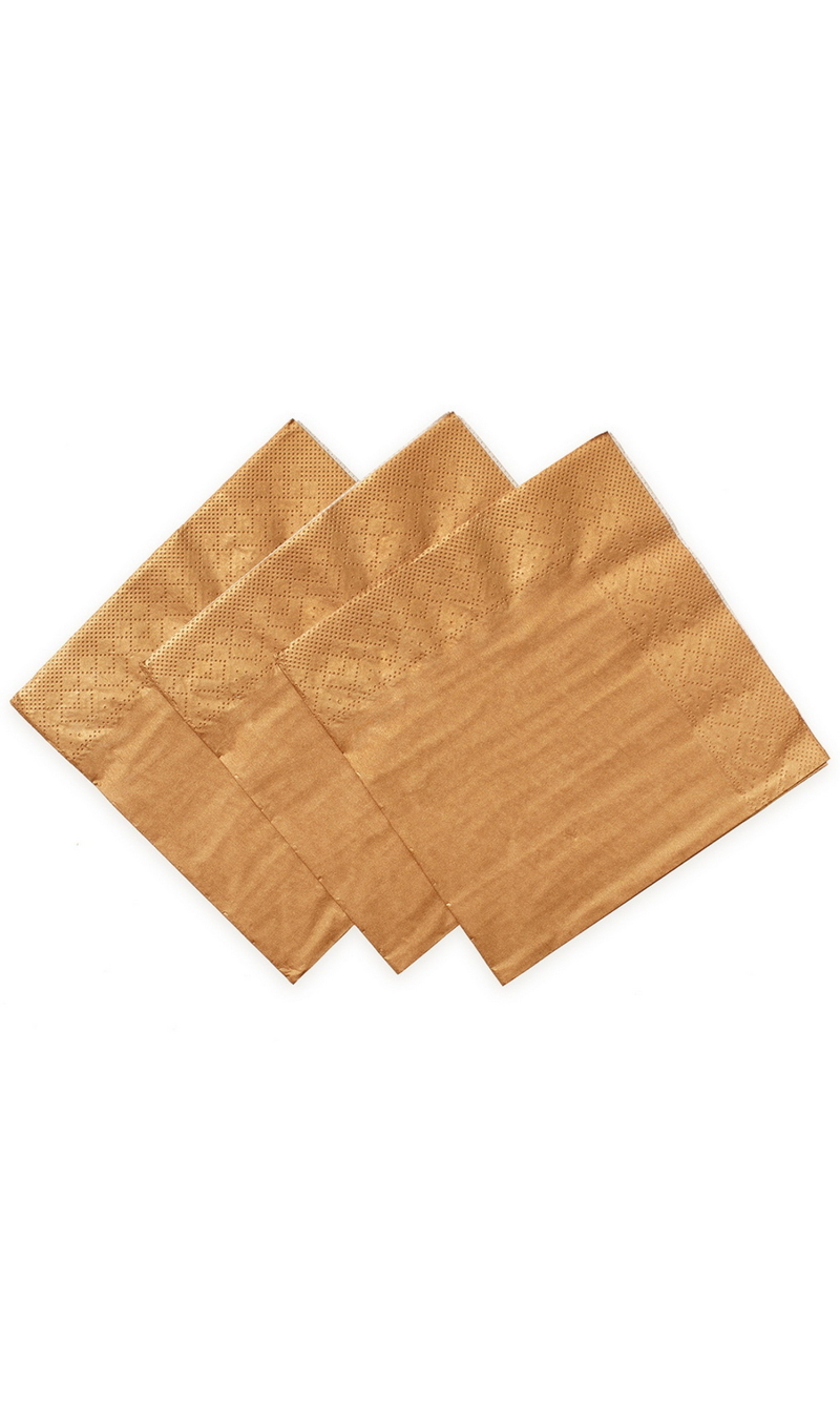 Napkins Luncheon Party 3-Ply 33x33cm 20pcs - Rose Gold