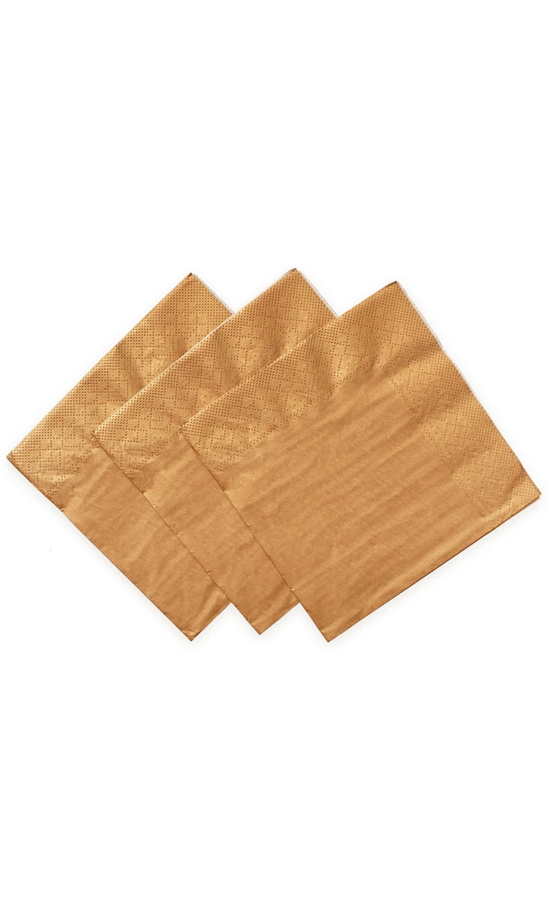 Napkins Luncheon Party 3-Ply 33x33cm 20pcs - Rose Gold