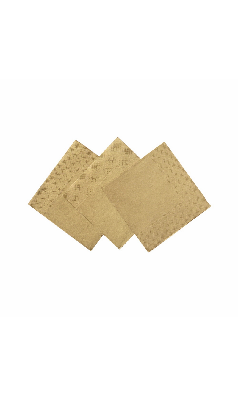 Napkins Cocktail Party 3-Ply 24x24cm 20pcs - Champagne