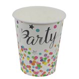 Confetti Party Paper Cups 250ml - 8pk