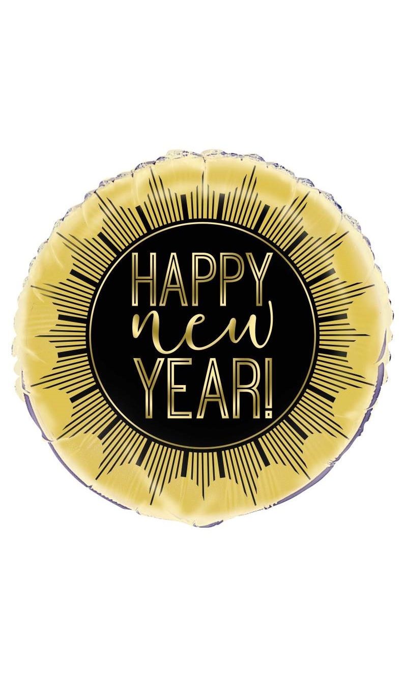 New Years Roaring Round 18 Inch Foil Balloon 