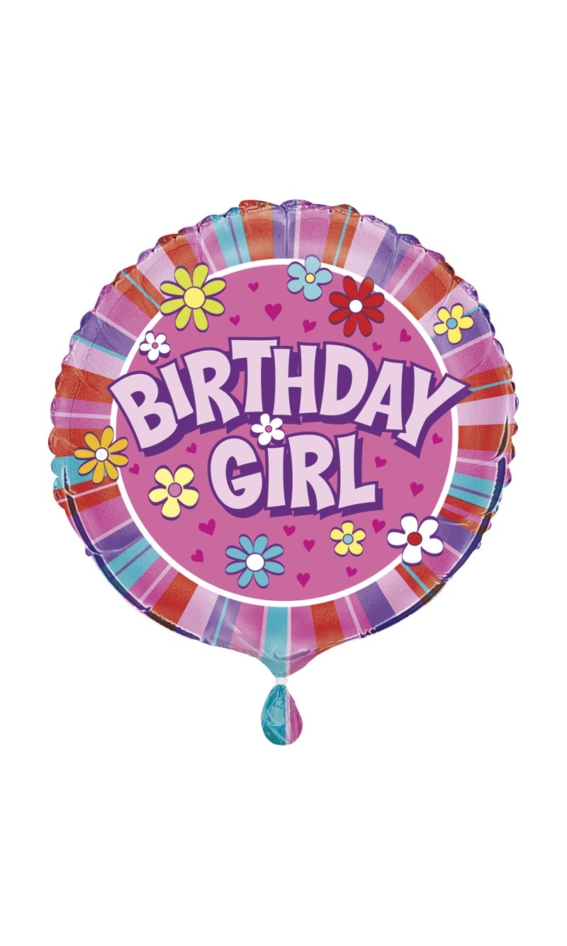 Birthday Girl Round 18 Inch Foil Balloon