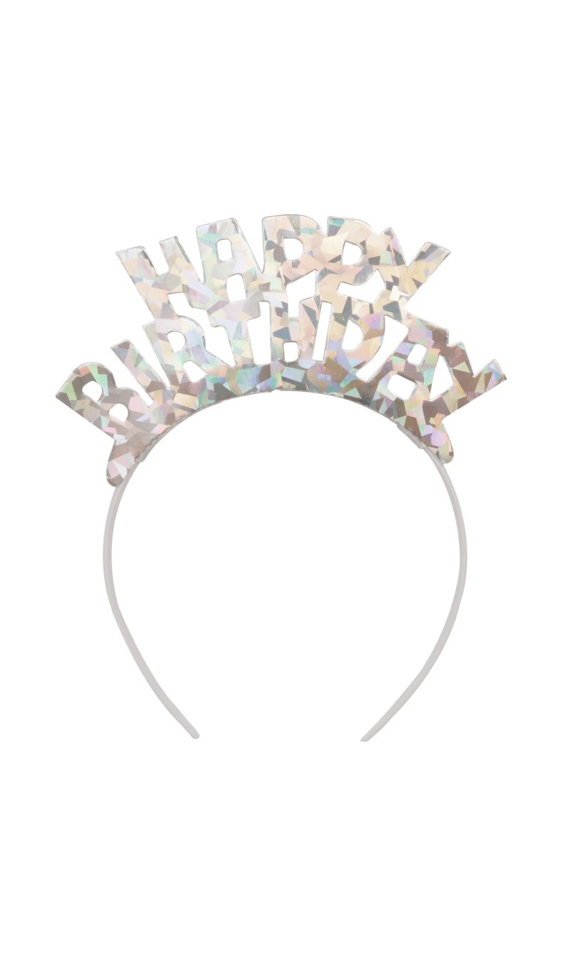 Happy Birthday Prismatic Tiara Headband