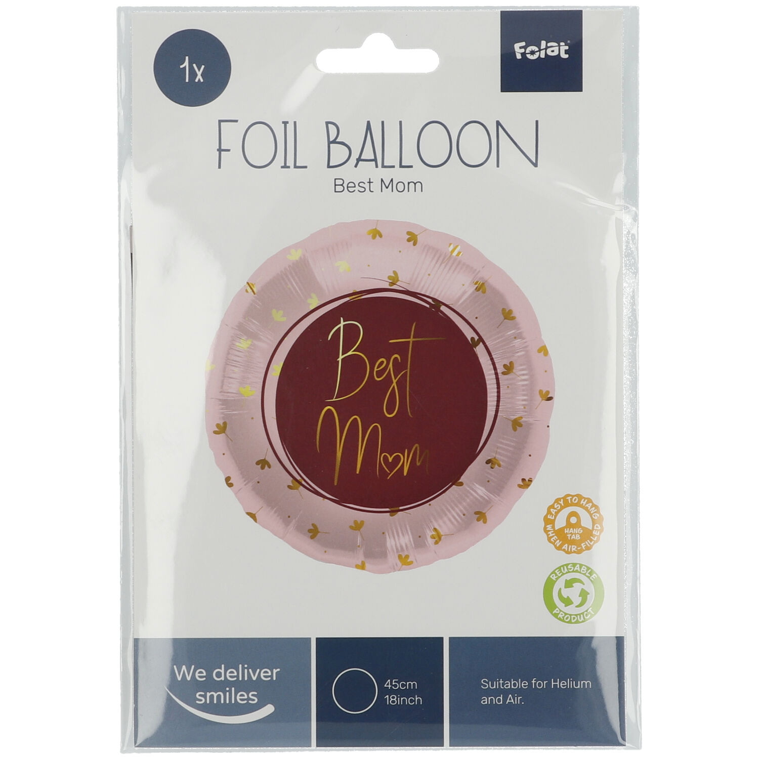 Best Mum Pink Foil Balloon - 45 cm - Image 2