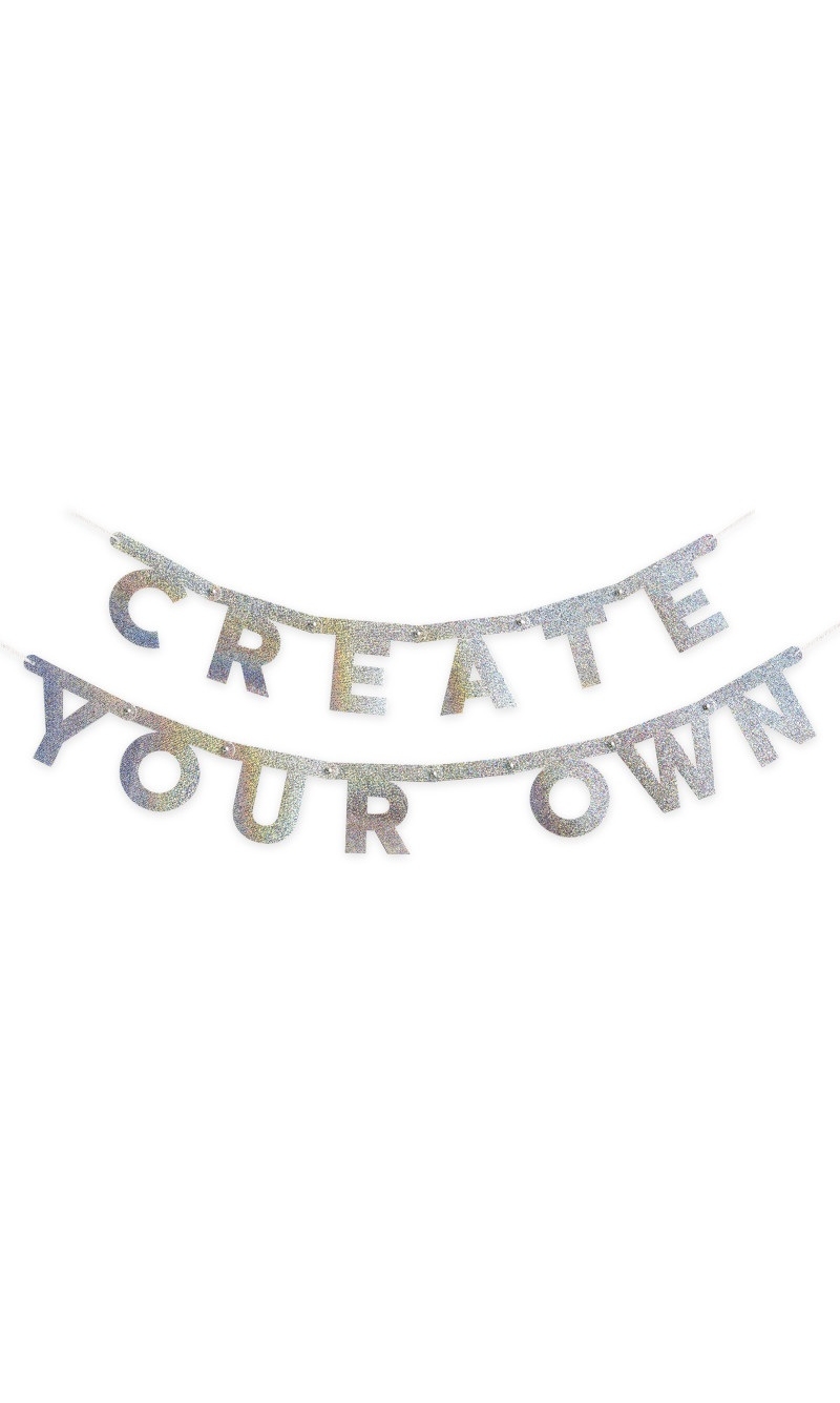 Foil Glitter Personalized Cutout Letter DIY Banner Kit