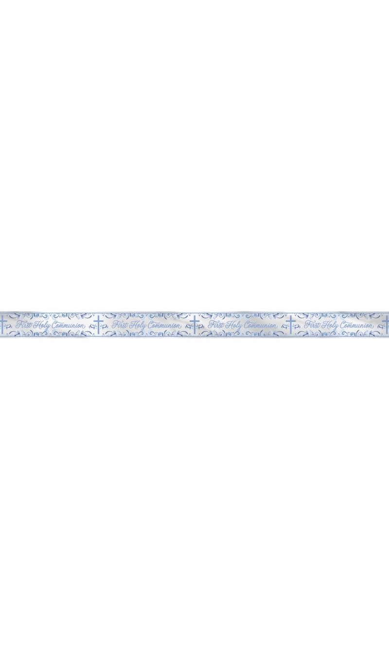 Blue Holy Cross First Holy Communion Foil Banner - 9 ft (274cm)