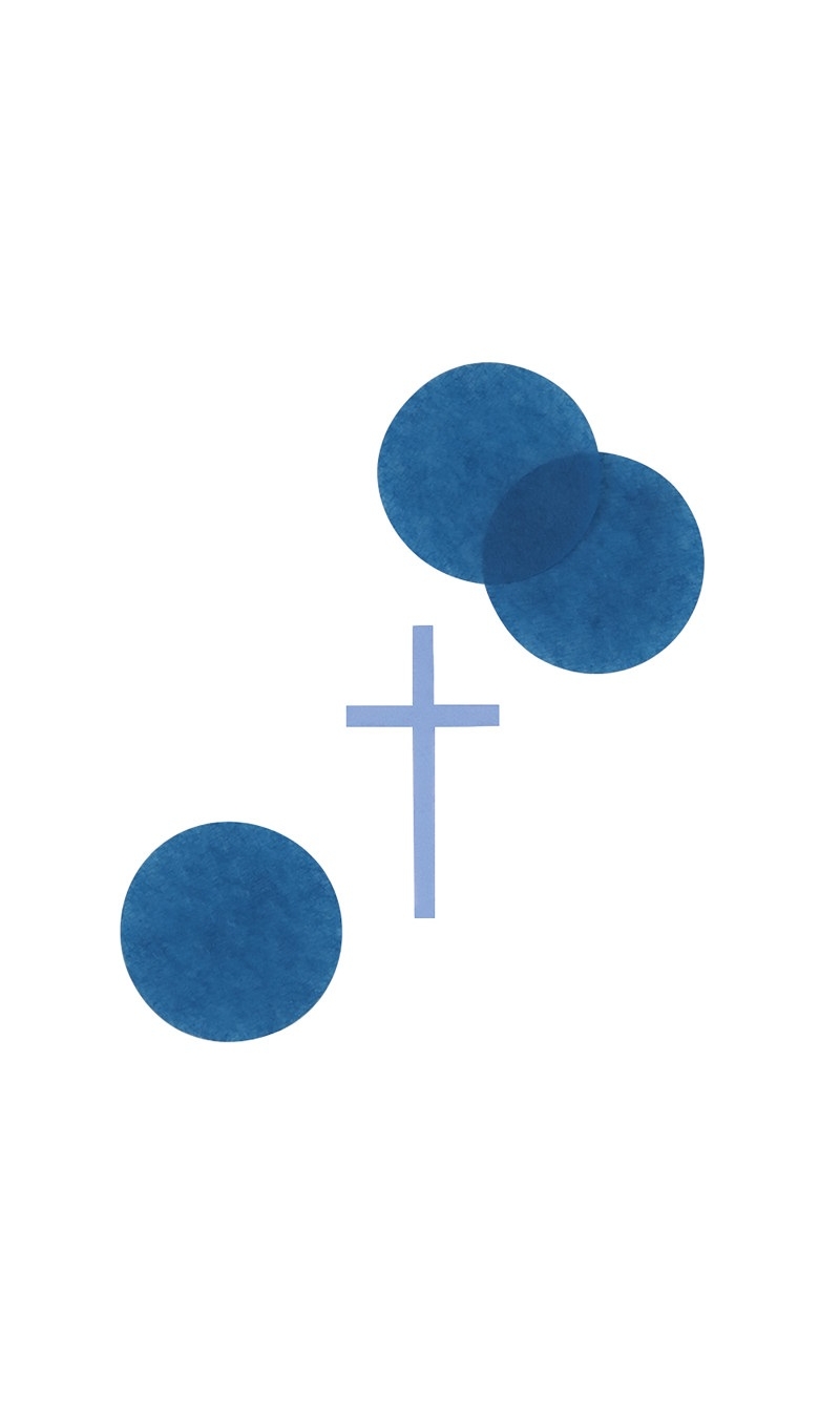 Blue Holy Cross Tissue and Paper Confetti - 0.5oz (14g)