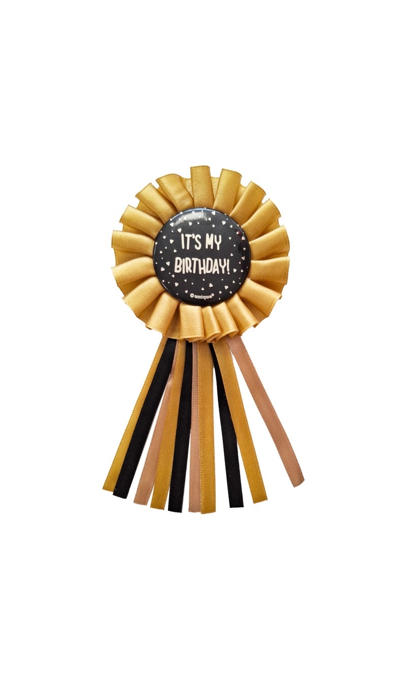 Black & Gold It's My Birthday Award Badge