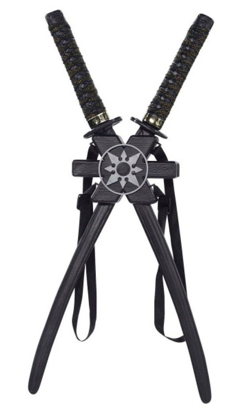 Double Sword Ninja Sword Weapon 73x36cm
