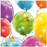 Sparkling Balloons Two-Ply Paper Napkins 33x33cm - 20pk