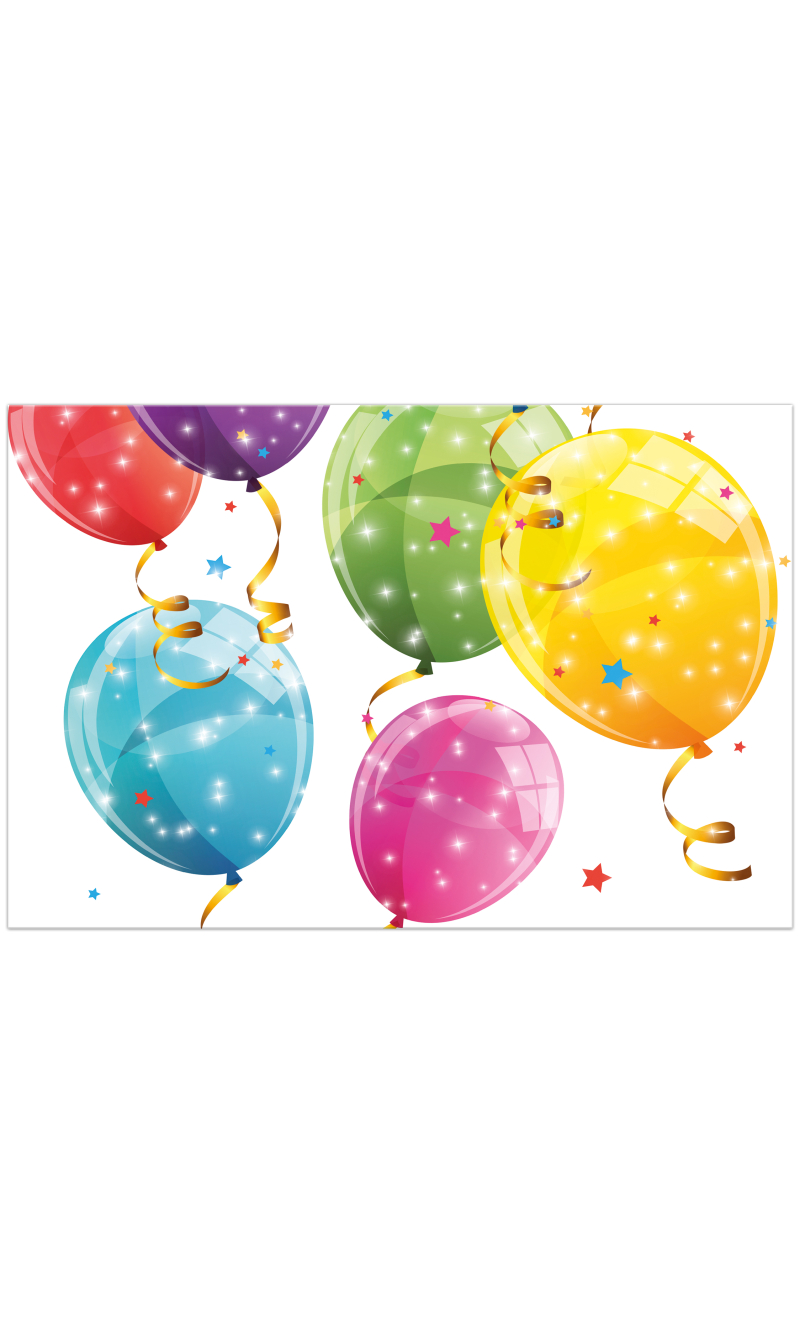 Sparkling Balloons Plastic Tablecover 120x180cm - 1pk