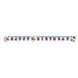 Sparkling Balloons Happy Birthday Die-Cut Paper Banner - 1pk