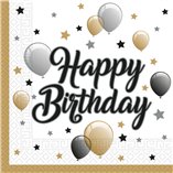 Milestone Happy Birthday Two-Ply Napkins 33x33cm - 20pk