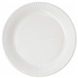 White Paper Plates 20cm Compostable Certified - 10pk