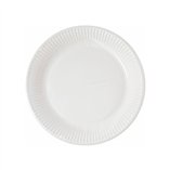 White Paper Plates 16cm Compostable Certified - 10pk