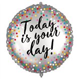 Happy Birthday Dual Faced Foil Balloon 18"/46cm - 1pk