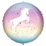 Magical Birthday Unicorn Foil Balloon 18"/46cm - 1pk