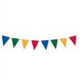Bright Colors FSC Paper Triangle Flag Banner (12 flags) - 1pk