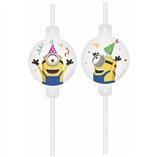 Minions The Rise Of Gru FSC Medallion Paper Straws - 4pk