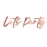 Rose Gold FSC Paper Garland Let's Party - 1pk