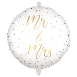 Wedding Mr & Mrs Foil Balloon 18"/46cm - 1pk