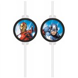 Avengers Evergreen FSC Medallion Paper Straws - 4pk