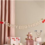 Rococo Cherries Happy Birthday Card Banner 2.5m