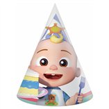 Cocomelon Birthday FSC Party Hats - 6pk