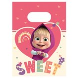 Masha Sweet Heart FSC Paper Party Bags - 4pk