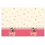 Masha Sweet Heart Plastic Tablecover 120x180cm - 1pk