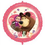 Masha Sweet Heart Foil Balloon 46cm - 1pk