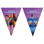 K-Pop Demon Hunters Paper Triangle Flag Banner (9 Flags) - 1pk