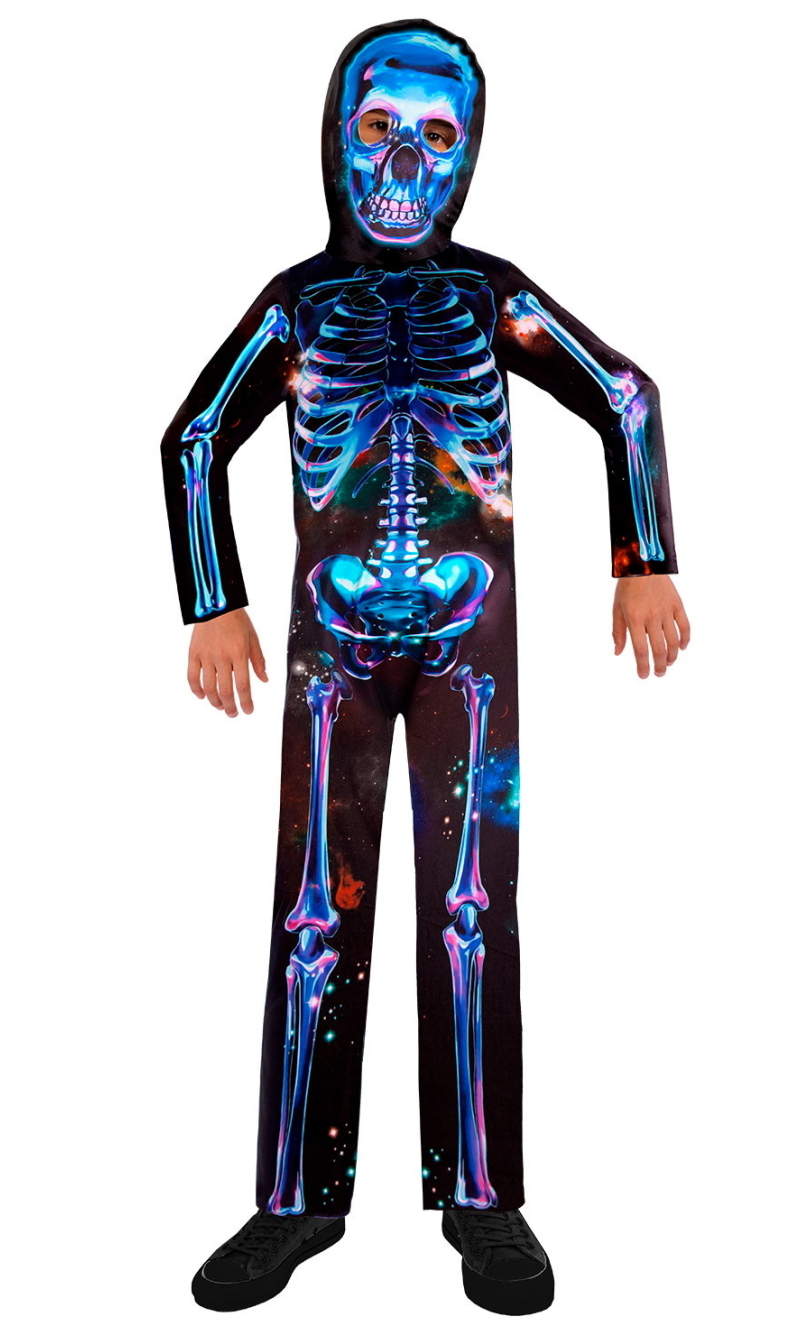 Funky Neon Skeleton Boy - Age 4 to 6 Years