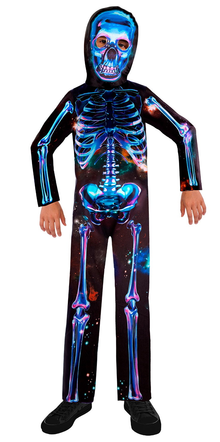 Funky Neon Skeleton Boy - Age 4 to 6 Years