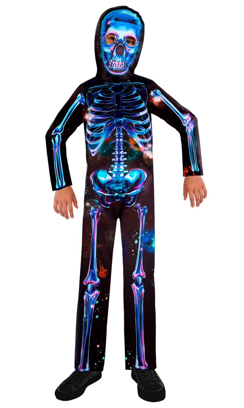Funky Neon Skeleton Boy - Age 8 to 10 Years