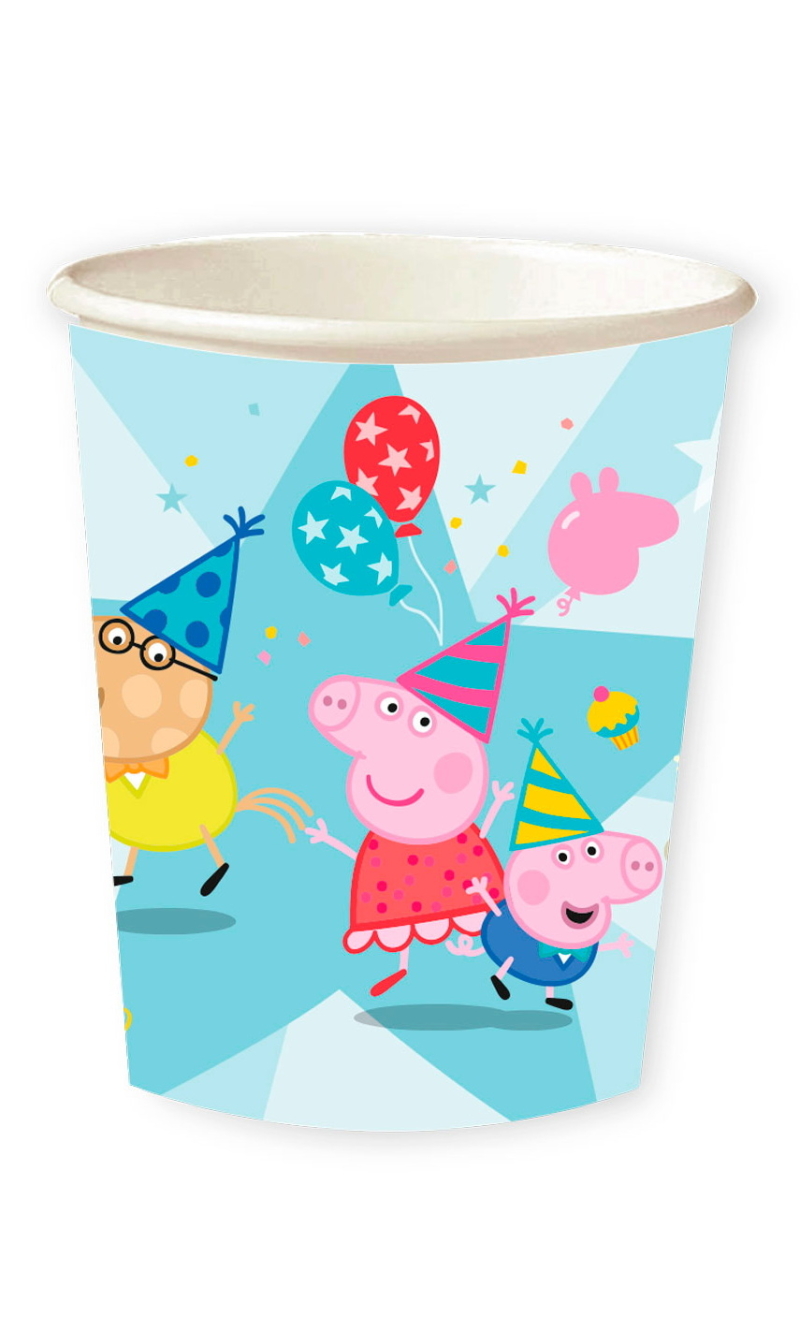 Peppa Pig Party Paper Cups 250ml - 8pcs
