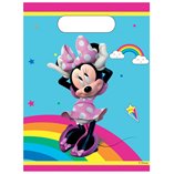 Minnie Rainbow Make Me Smile FSC Paper Party Bags - 4pk