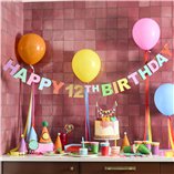 Premium Brights Happy Birthday Customisable Card Banner 3m