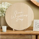Wooden Our Wedding Day Guestbook & Sign Set